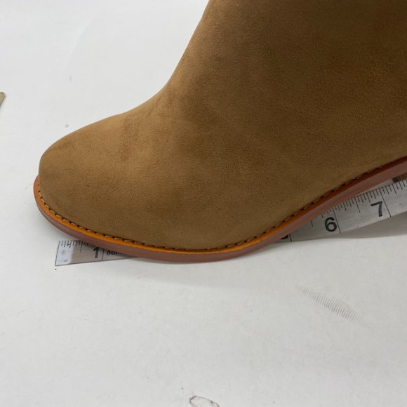 Shoes Ydn Mid Heels Ankle Bootie Almond Toe Block Low Heel Pumps